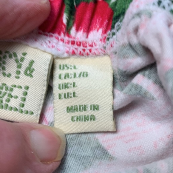 Lucy & Laurel NWOT Soft Summer PJ Set, Adjustable Straps, Stretch, Floral - Picture 6 of 15